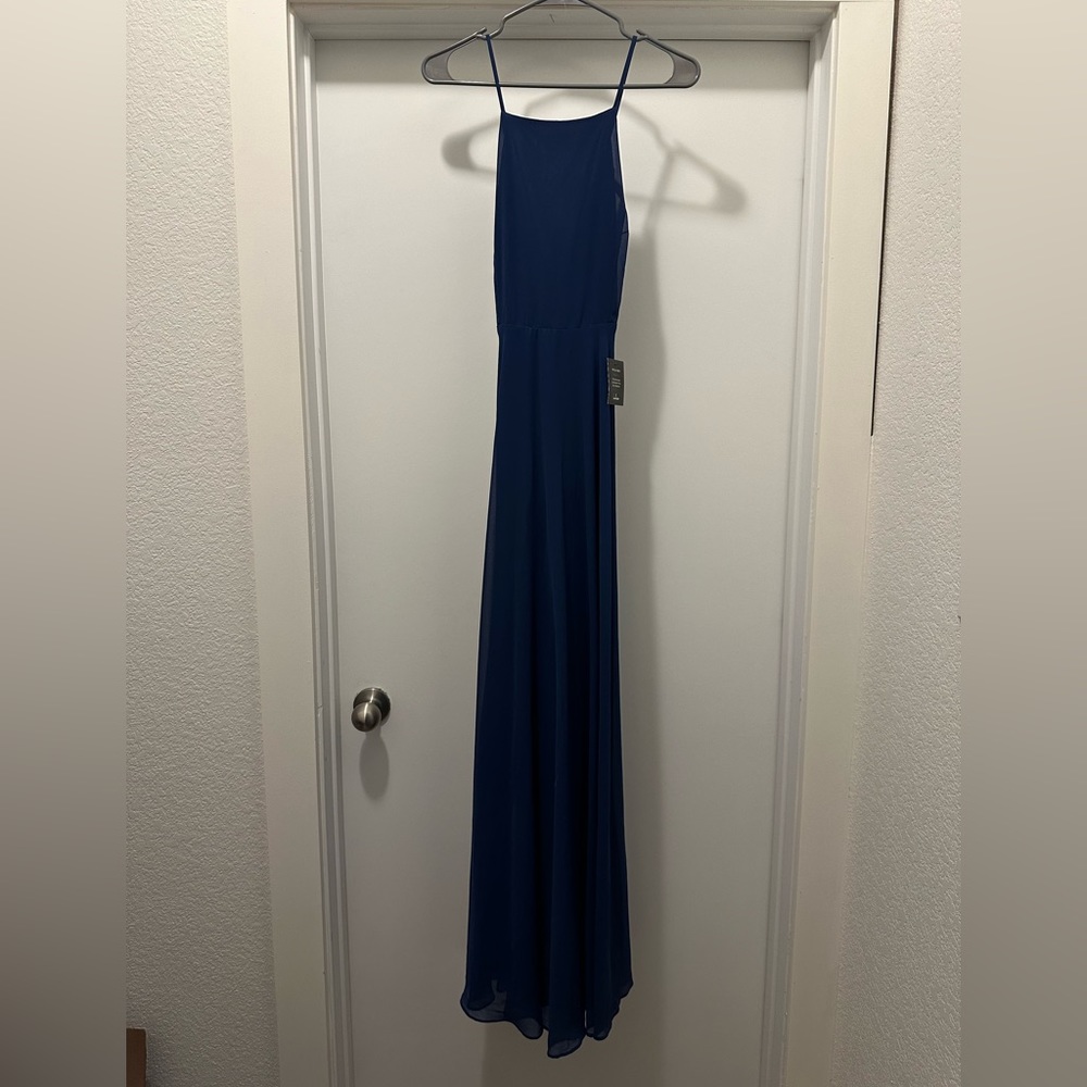 Lulu’s navy floor length gown